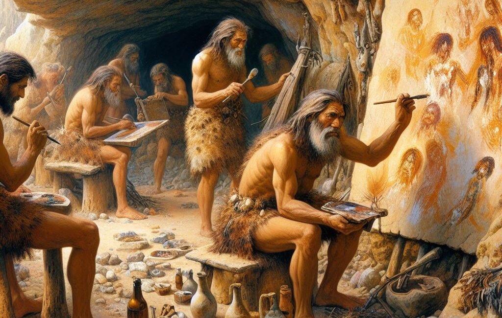 Qué materiales usaban para pintar en el Neolítico